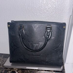Louis Vuitton Black Leather Handbag